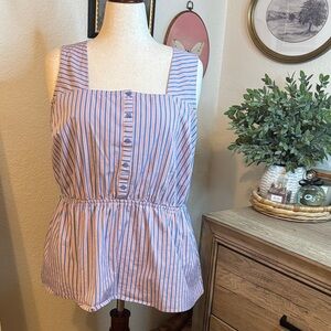 Lane Bryant Striped Sleeveless Top